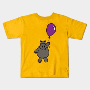 Hippo with Balloon Kids T-Shirt